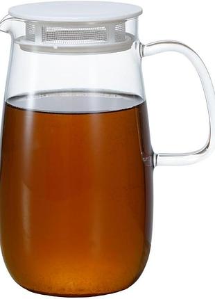 Заварник для чаю hario barley tea pot mugichan 1000 мл. white