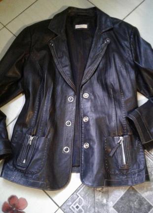 Кожаный стильный пиджак2 фото