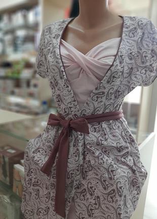 Комплект ночная рубашка и халат хлопок роксана berry 48/xl 48/xl