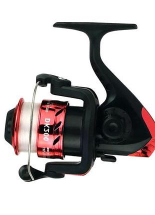 Катушка "gladiator" dk 200 пластик multik кнопка с леской red