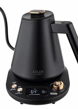 Электрочайник adler ad 1349 1л 900вт gooseneck с точным контролем температуры black