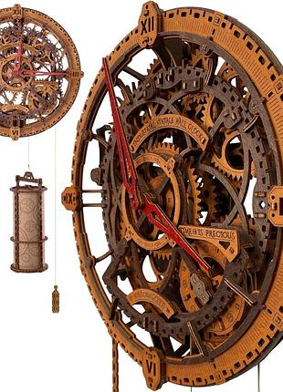 3d-годинник-пазл steampunk wooden.city механічний дерев'яний
