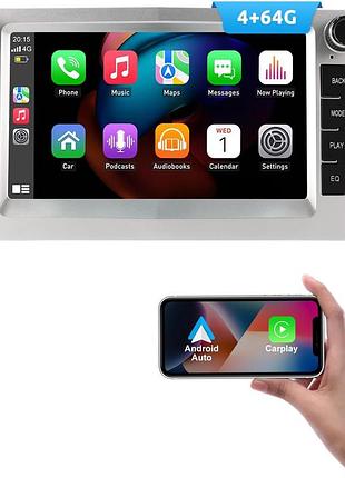 Мультимедийная магнитола essgoo 7" android 4+64gb с поддержкой carplay, android auto и can-bus декодером