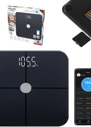 Весы напольные adler ad 8187 smart black
