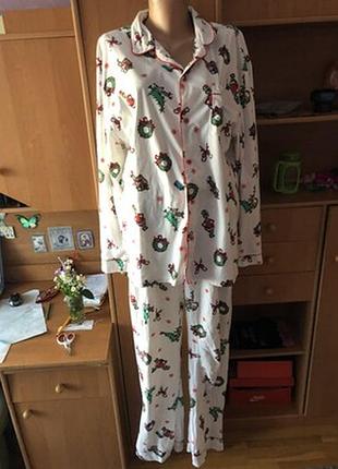 Пижама, комплект, костюм, 100% фліс, xl. dr.seuss. grinch.