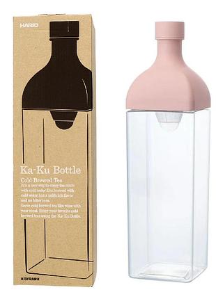 Пляшка hario ka-ku bottle 1200 мл. для чаю та лимонадів рожева