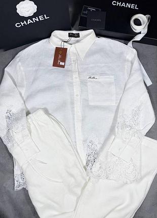 Костюм сороч а штани льон loro piana