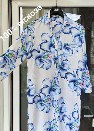 Літня сукня-сорочка zara в ідеалі, 100% віскоза, квітковий принт