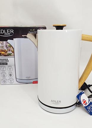 Електрочайник adler ad 1347 1.7л white