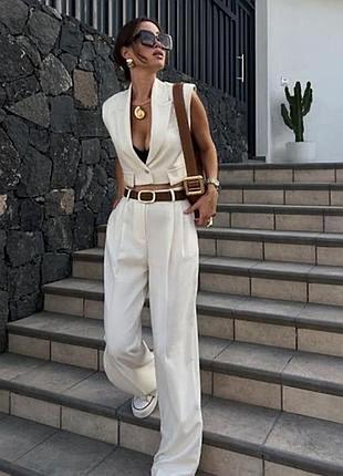 Льняні штани брюки zara