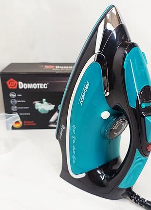 Паровой утюг domotec ms-1193g керамическая подошва паровой удар вертикальное отпаривание 1200вт