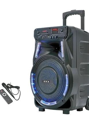 Портативная акустика zxx-7373, 400 вт, 12", bluetooth, tws, usb, sd, fm, караоке