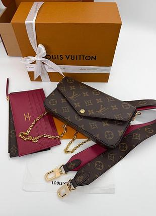 Louis vuitton pochette felicie monogram canvas 21х12