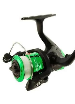 Котушка "gladiator" dk 200 пластик multik кнопка з волосінню green