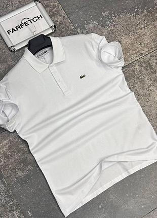Футболка lacoste мужская белая футболка поло лакост мужская летняя повседневная s-xl xl