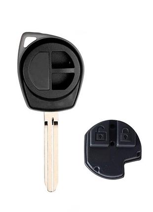 Ключ заготовка, корпус под чип, 2кн, suzuki, toy43
