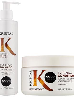 Набір для всіх типів волосся bbcos kristal everyday шампунь 300 мл та кондиціонер 300 мл