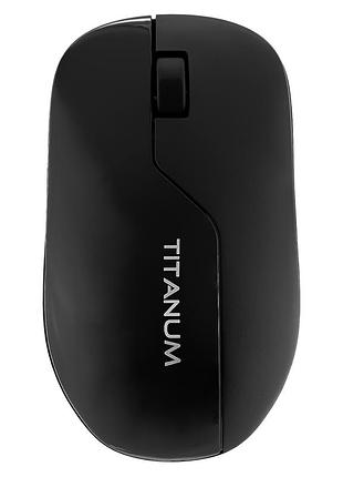 Мышь компьютерная беспроводная titanum ms001w черная