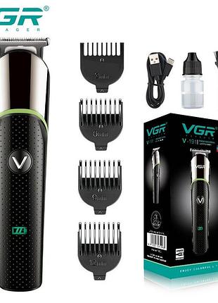 Тример акумуляторний vgr v-191, 4 насадки, usb-c