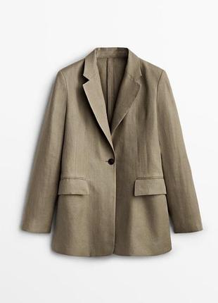 Піджак льон massimo dutti