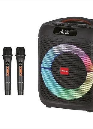 Портативна акустика zxx-1745, 60 вт, 8", bluetooth, tws, usb, tf, fm, караоке