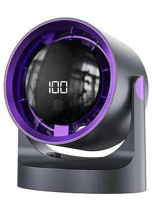 Вентилятор настільний/підвісний desktop high-speed fan by-001, акумуляторний, дисплей