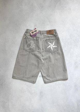 Шорты джинсовые corteiz c-star denim кортез деним шорти s, серый