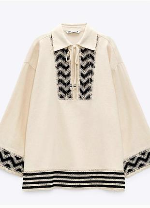 Лляна вишиванка zara