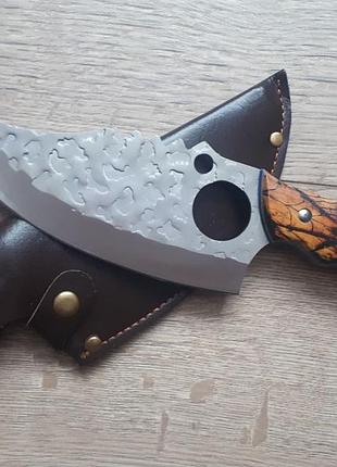 Кухонний ніж-сокира (cleaver) цай-дао для нарізки м'яса,овочів+чохол