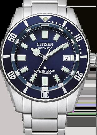 Годинник чоловічий citizen nb6021-68l promaster marine mechanical diver 200m + футляр diver bottle