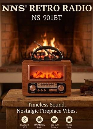 Радиоприёмник golon ns-901bt, с аккумулятором, bluetooth, usb и подсветкой