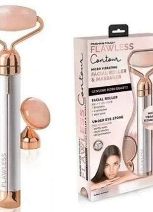 Ролик с массажером flawlessl facial roller + massager