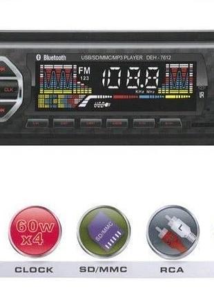 Автомагнитола cdx-7007, bluetooth, fm/usb/sd/aux, mp3, 60w×4
