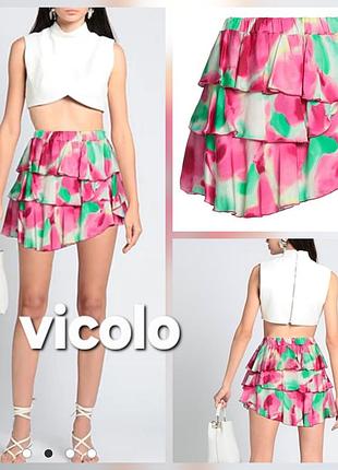 Новая легкая мини юбка, воланы,vicolo