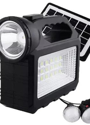 Портативна станція для заряджання gd 101, із сонячною панеллю і 3 led лампами