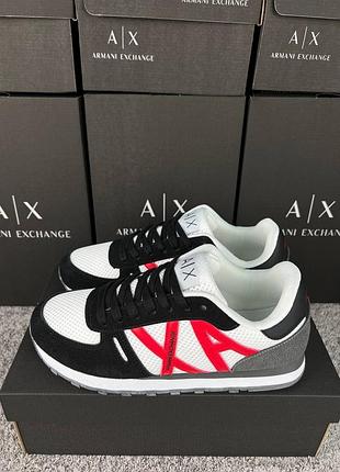 Armani exchange black white red 9