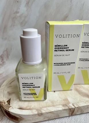 Нічна сироватка з ретинолом ніацинамідом і гіалуроновою кислотою volition semillon overnight retinol serum