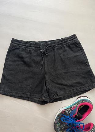 Шорти l(44/46) h&m мякі джинсові комфортні жіночі шорти на резинці