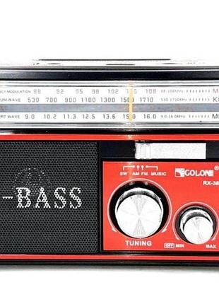 Радиоприемник golon rx-381bt, , bluetooth, usb/sd, led-фонарь