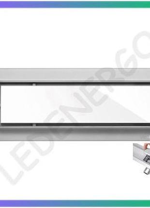 Трап підлоговий для душу з нержавіючої сталі white glass fala 60х7х7 см злив для ванної кімнати сантехніка