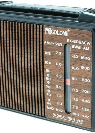 Радіоприймач golon rx-608ac, fm/tv/sw1/sw2/am
