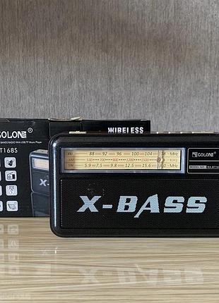 Радиоприемник golon rx-bt168s, bluetooth, usb/tf, солнечная панель, фонарь