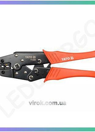 Кліщі для обтискання yato 230мм 0,5-6мм2 храповий механізм для електричних проводів