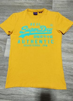 Чоловіча футболка superdry з принтом, розмір по бирці — м, 100% бавовна.