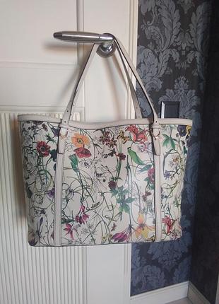 Gucci велика шкіряна сумка колекція flora оригінал