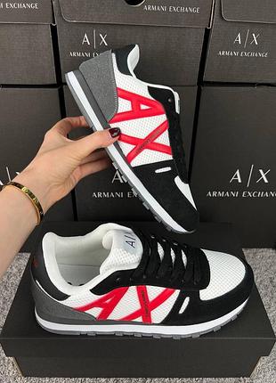 Armani exchange black white red 6