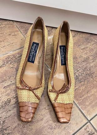 Stuart weitzman & russel bromley туфлі рафія