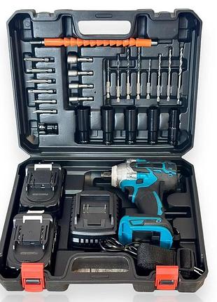 Гайковерт аккумуляторный ударный domotec ms tools, 2 акб, кейс