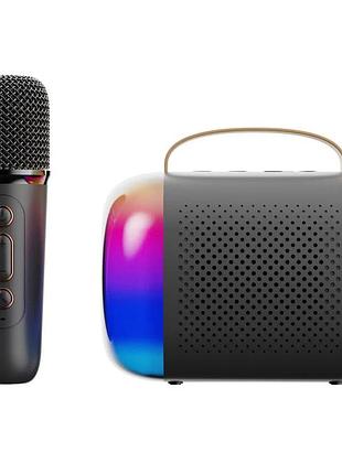 Портативная колонка к21 с микрофоном. 5w, rgb