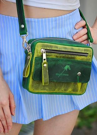 Кросбоди из натуральной кожи mb_027_malachite_lime